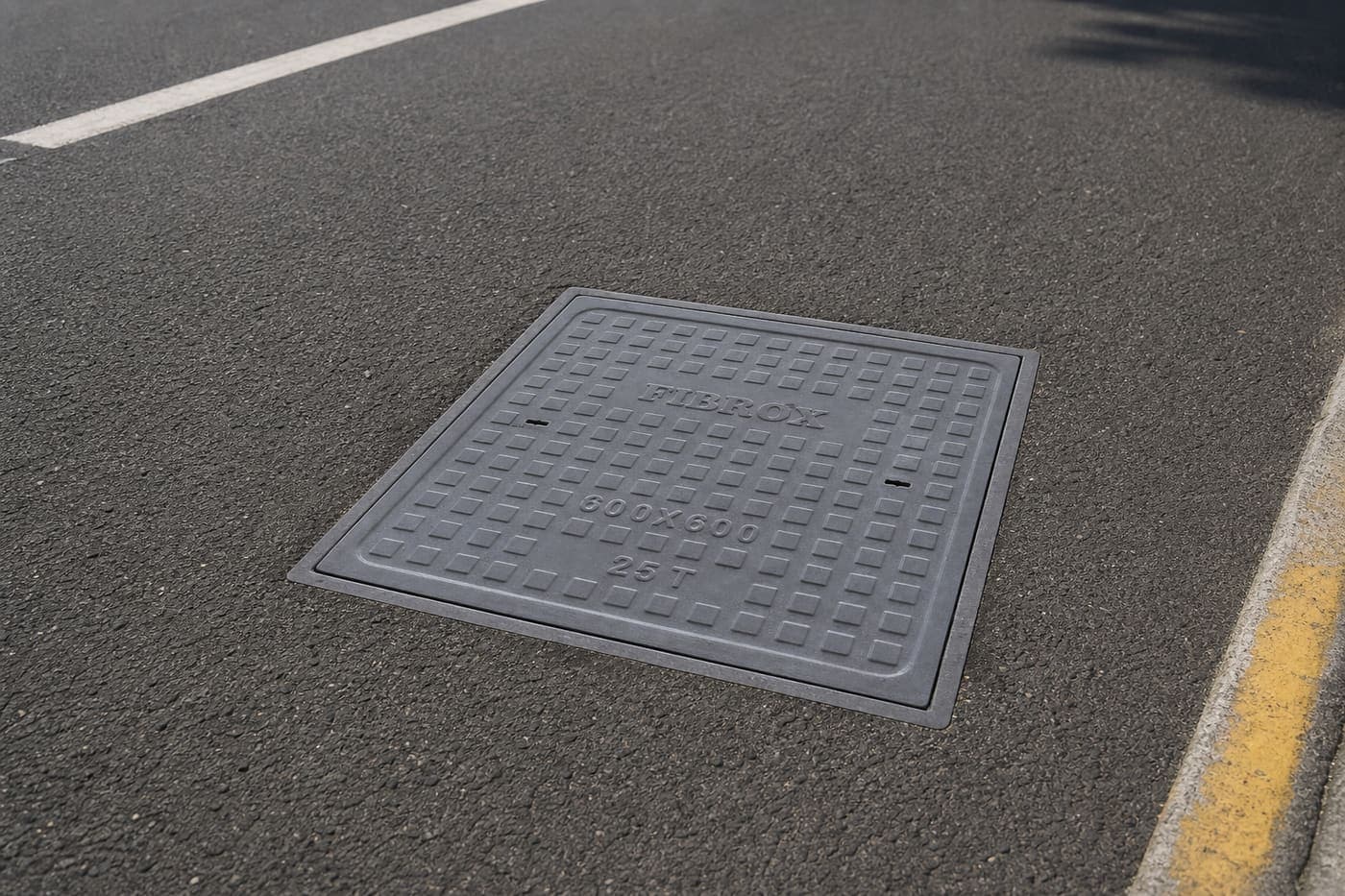 FRP Manhole Cover — Square FRP manhole cover and frame